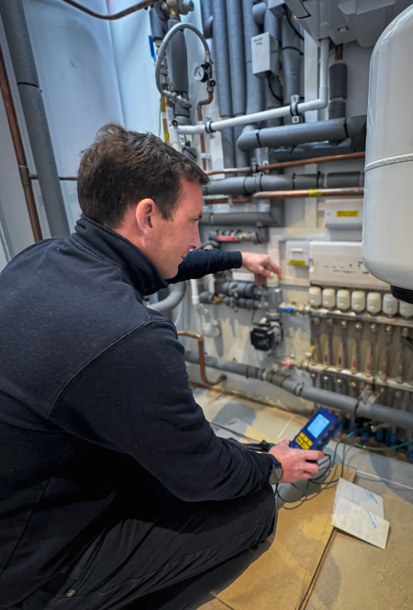 Completed central heating installation by Shoosmith