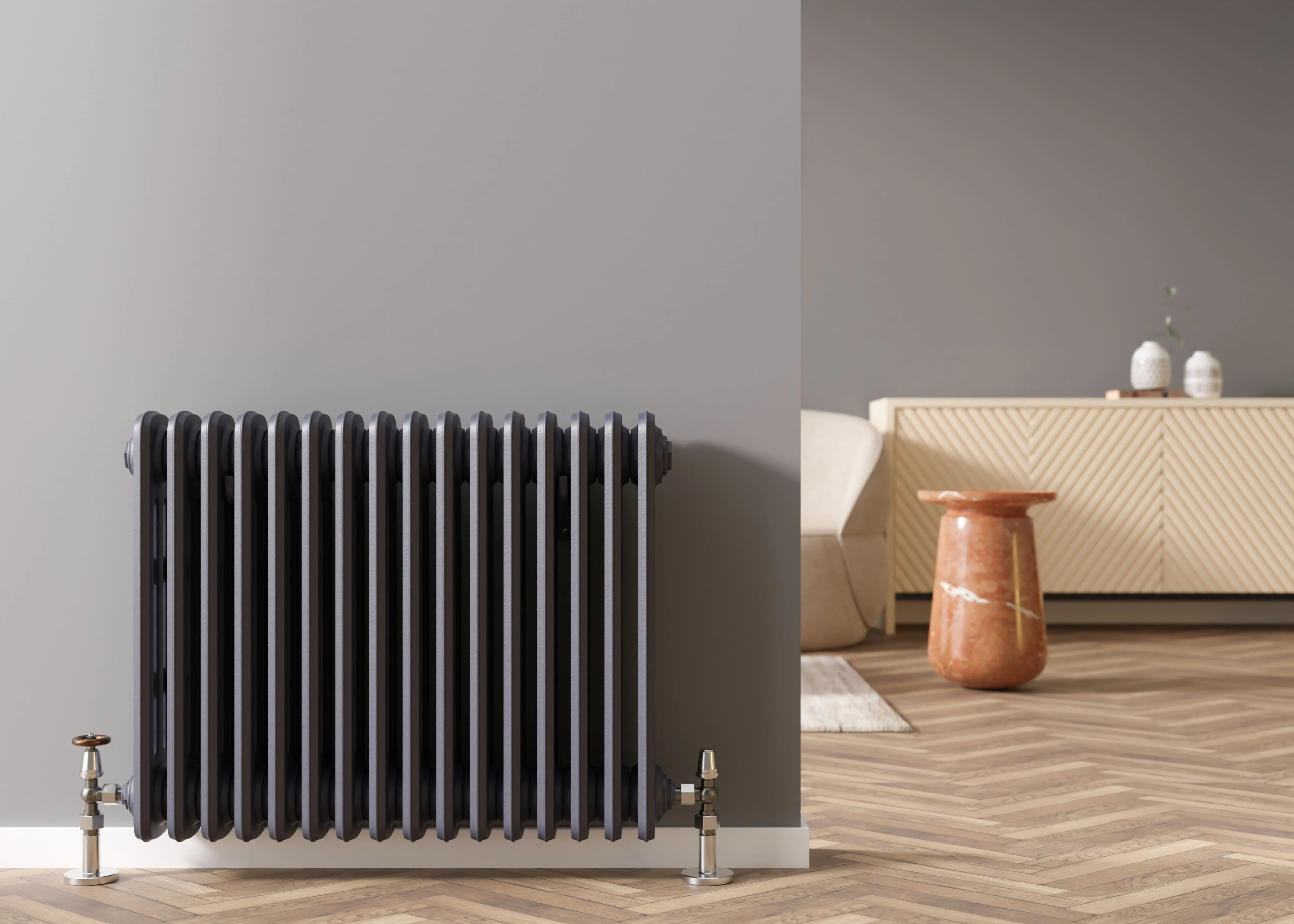 Modern radiator in a contemporary home